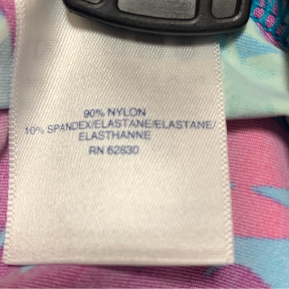 Lands End Womens Floral Tropical Long Sleeve Swim Sun Rashguard Shirt Sz LARGE - Picture 7 of 8